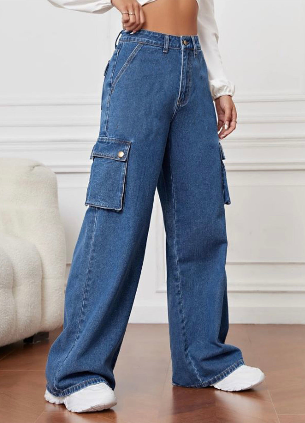 Urban Cargo™ | High-Waist Wide-Leg Cargo Jeans