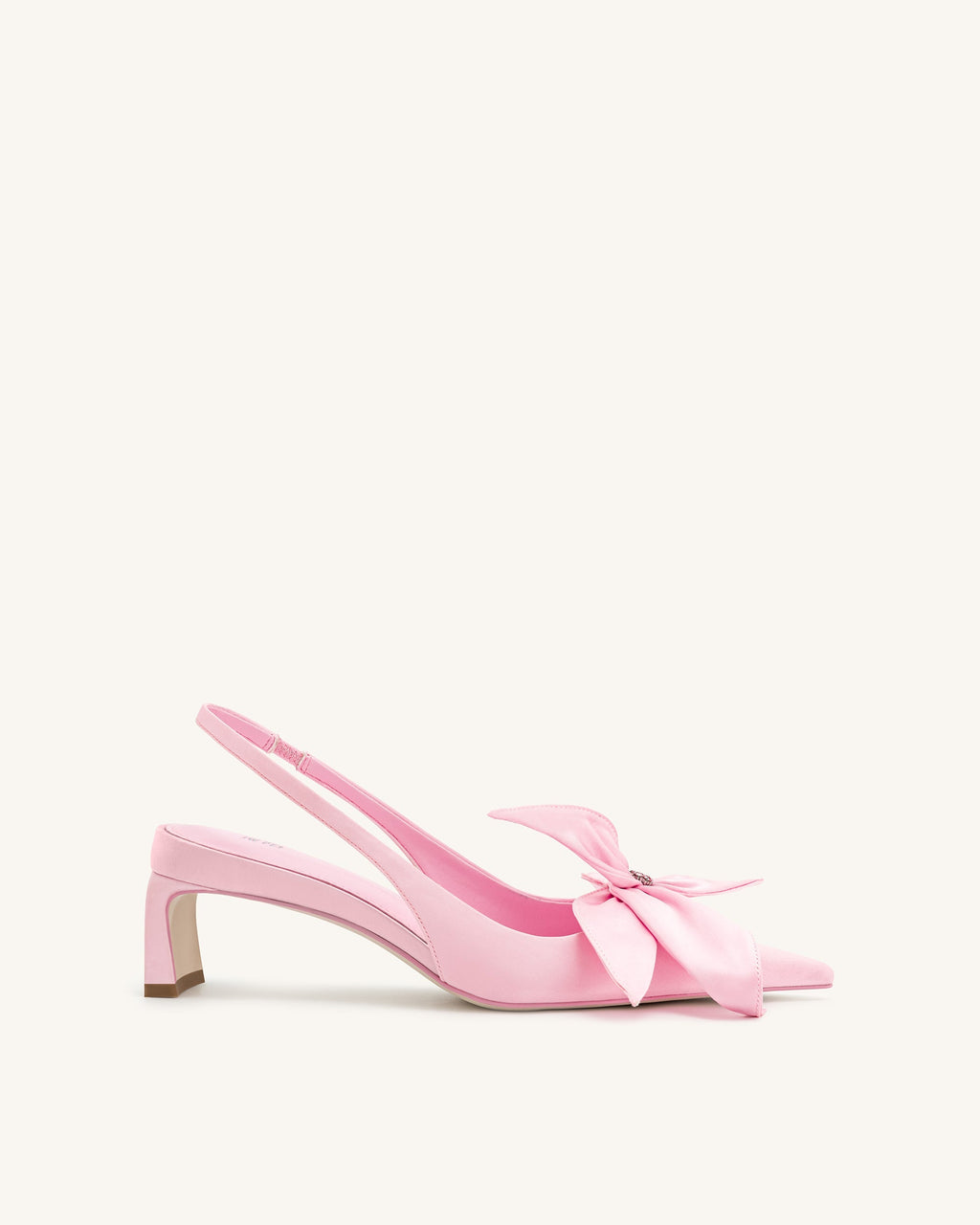 Queena™ | Slingback-Pumps mit floralen Applikationen – Pink