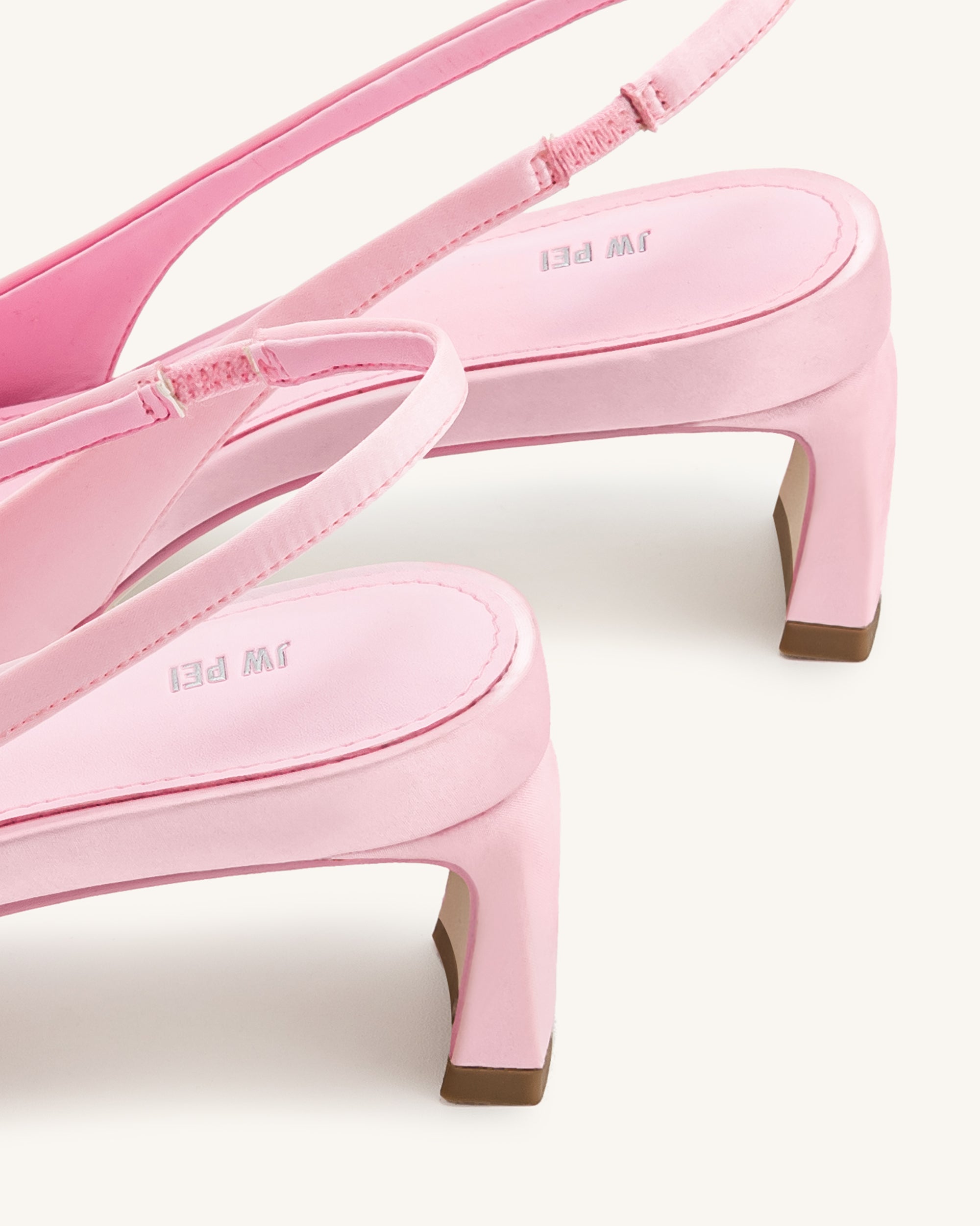 Queena™ | Slingback-Pumps mit floralen Applikationen – Pink