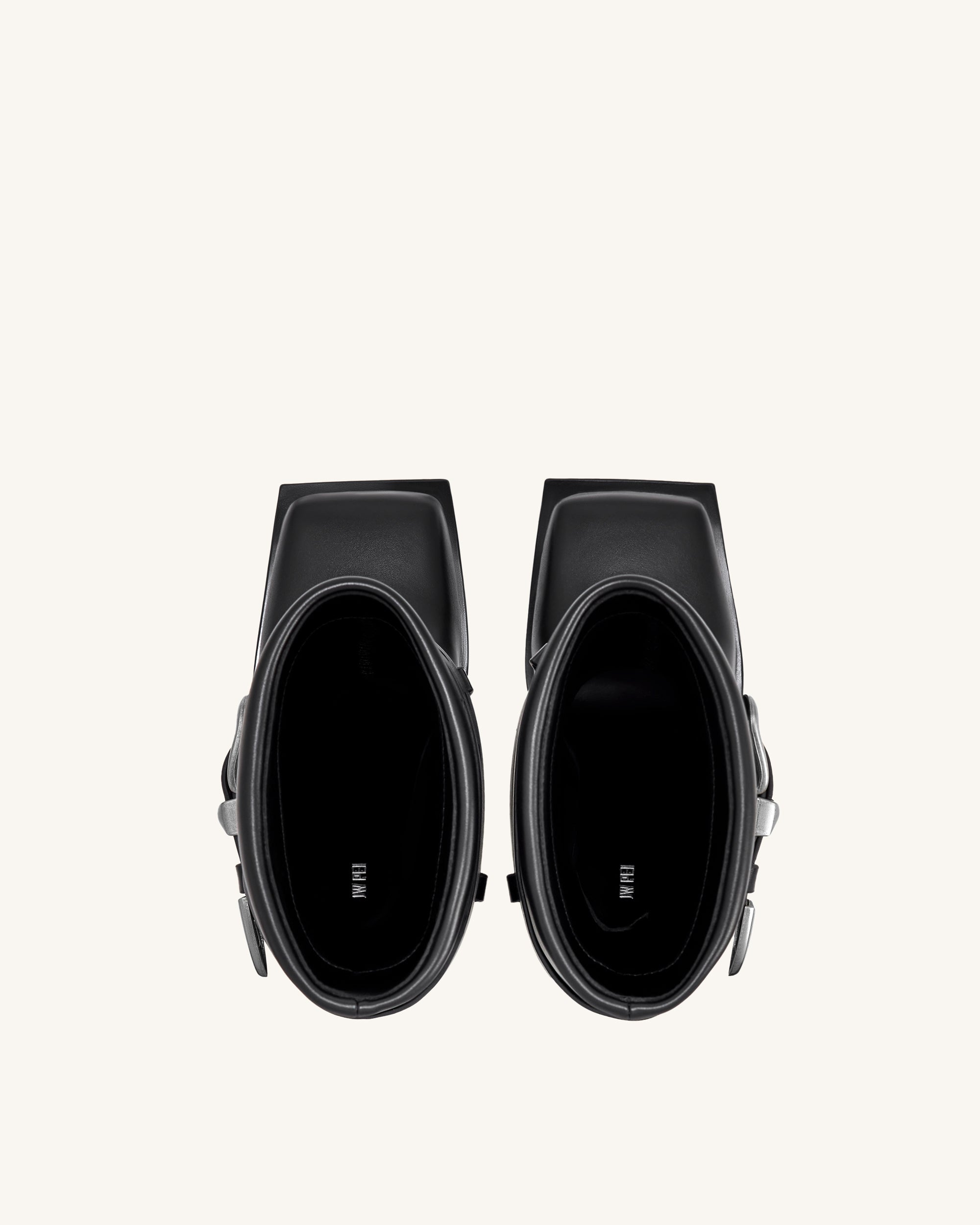 Emilia™ | Western-Stiletto-Stiefel mit Schnallen – Schwarz