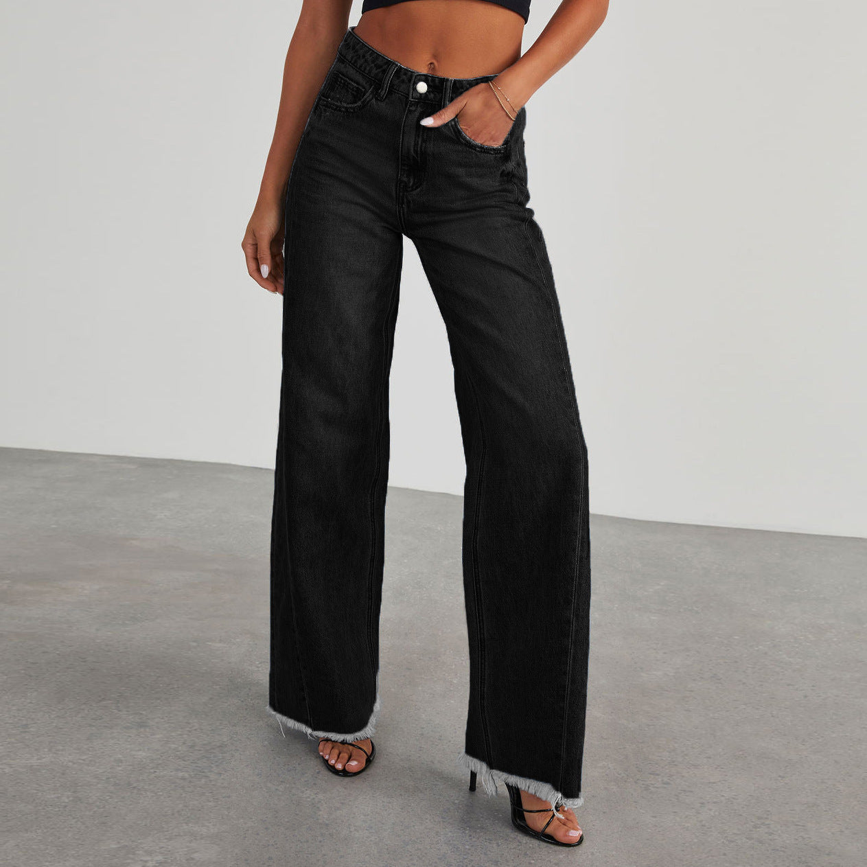 Valeria™ | High-Waist Wide-Leg Jeans – Eleganz trifft Komfort