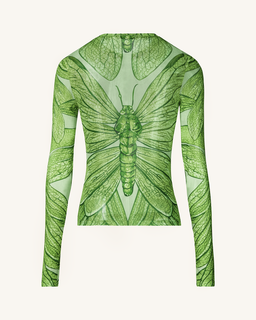 Dragonfly™ | Elegantes Sheer-Top mit feiner Aderstruktur – Grün