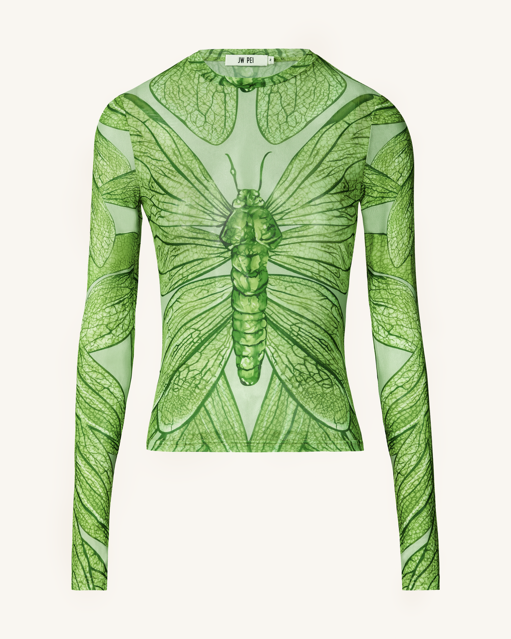 Dragonfly™ | Elegantes Sheer-Top mit feiner Aderstruktur – Grün