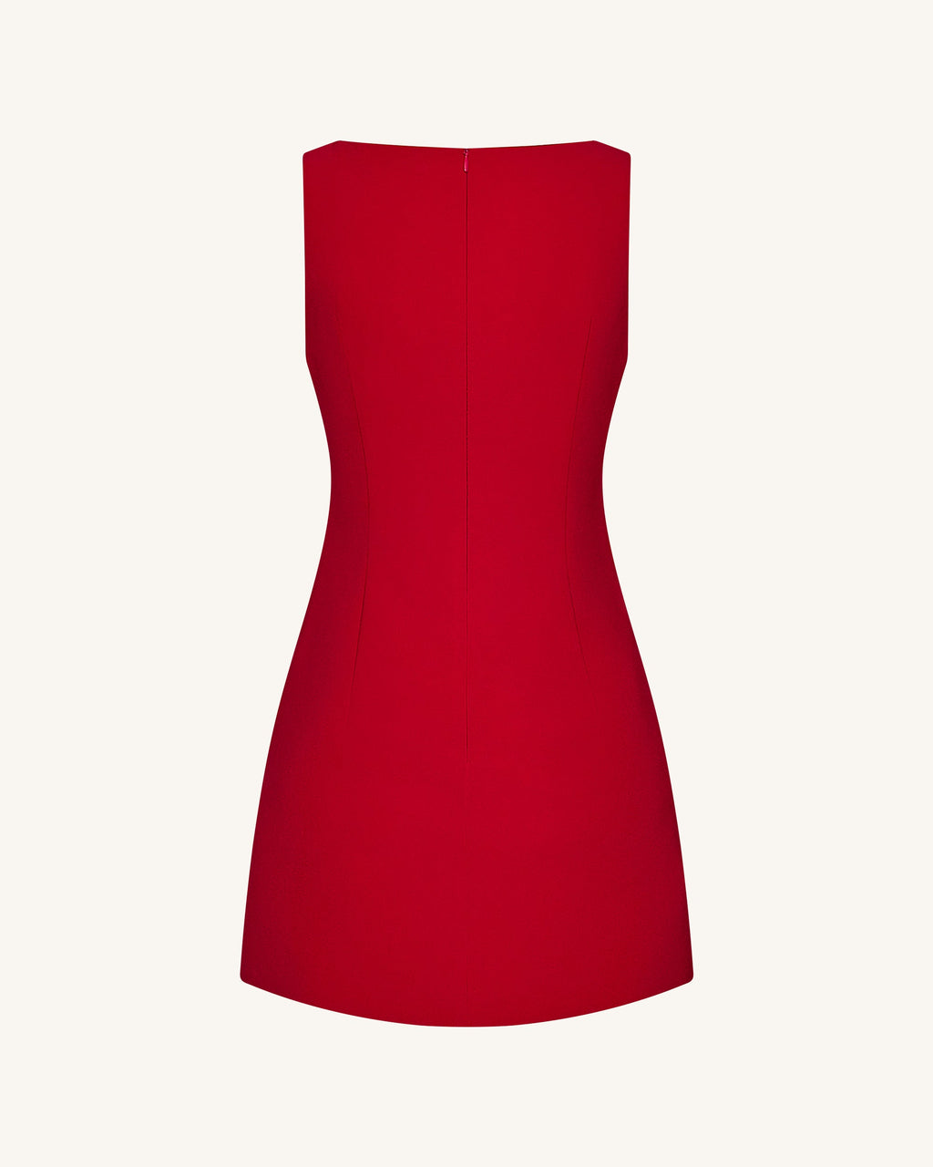 Elara™ | Etui-Minikleid mit 3D-Blumenapplikation – Rot