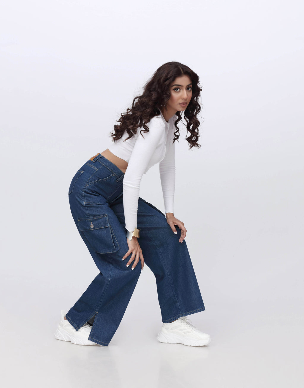 Urban Cargo™ | High-Waist Wide-Leg Cargo Jeans