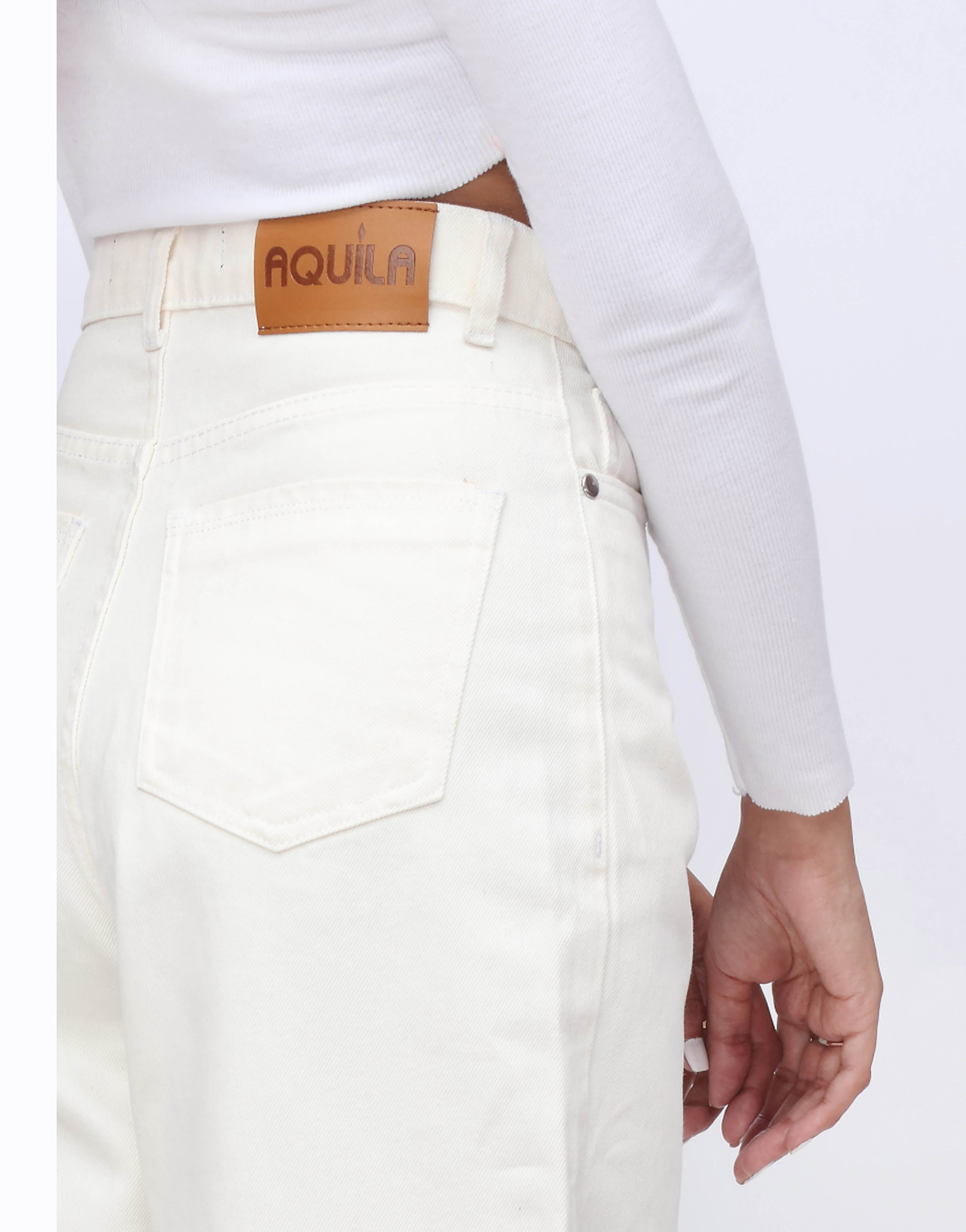 Pure Shape™ | High-Waist Wide-Leg Jeans in Weiss