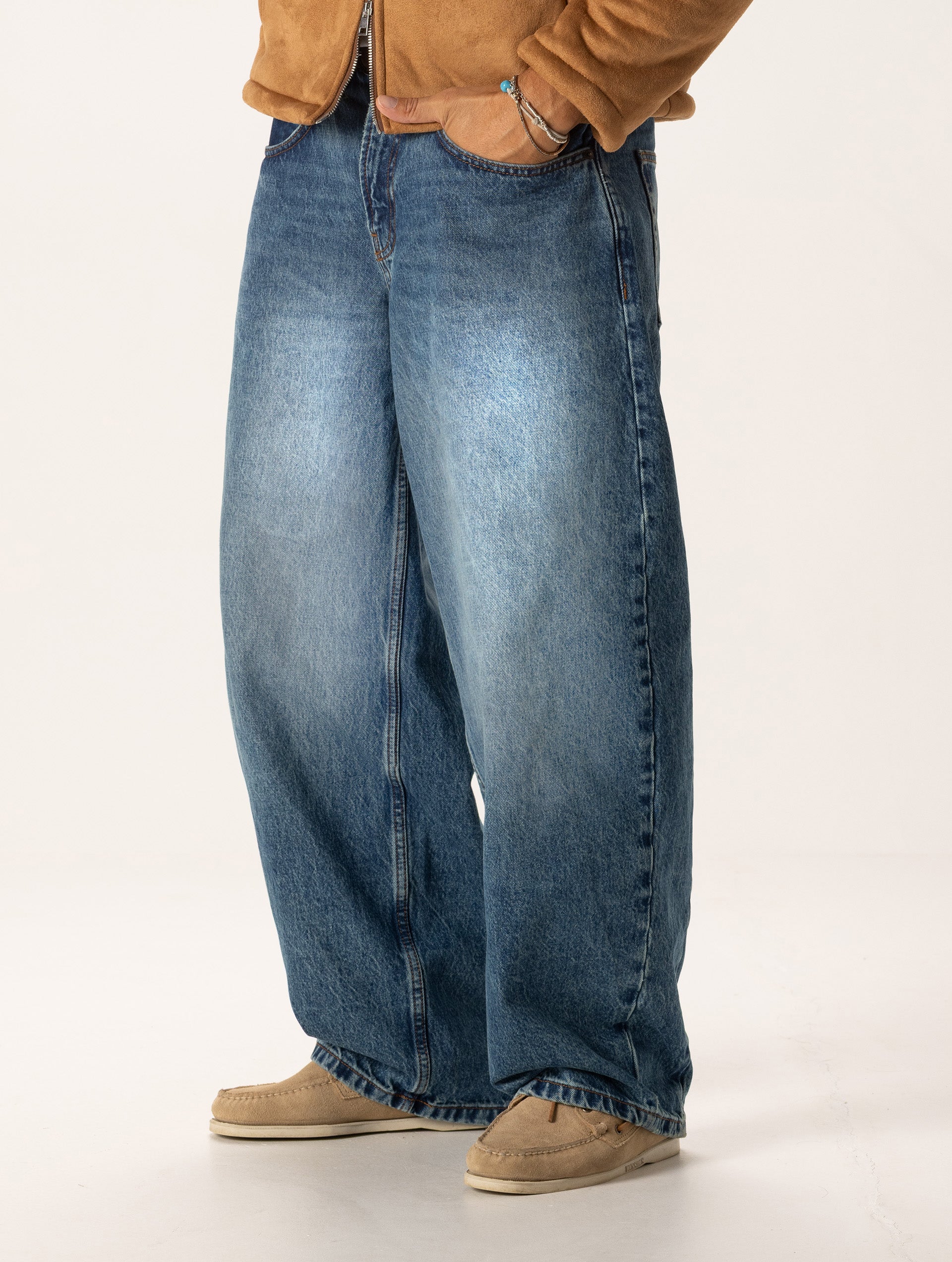 Aveline™ | Baggy Jeans in Vintage Denim