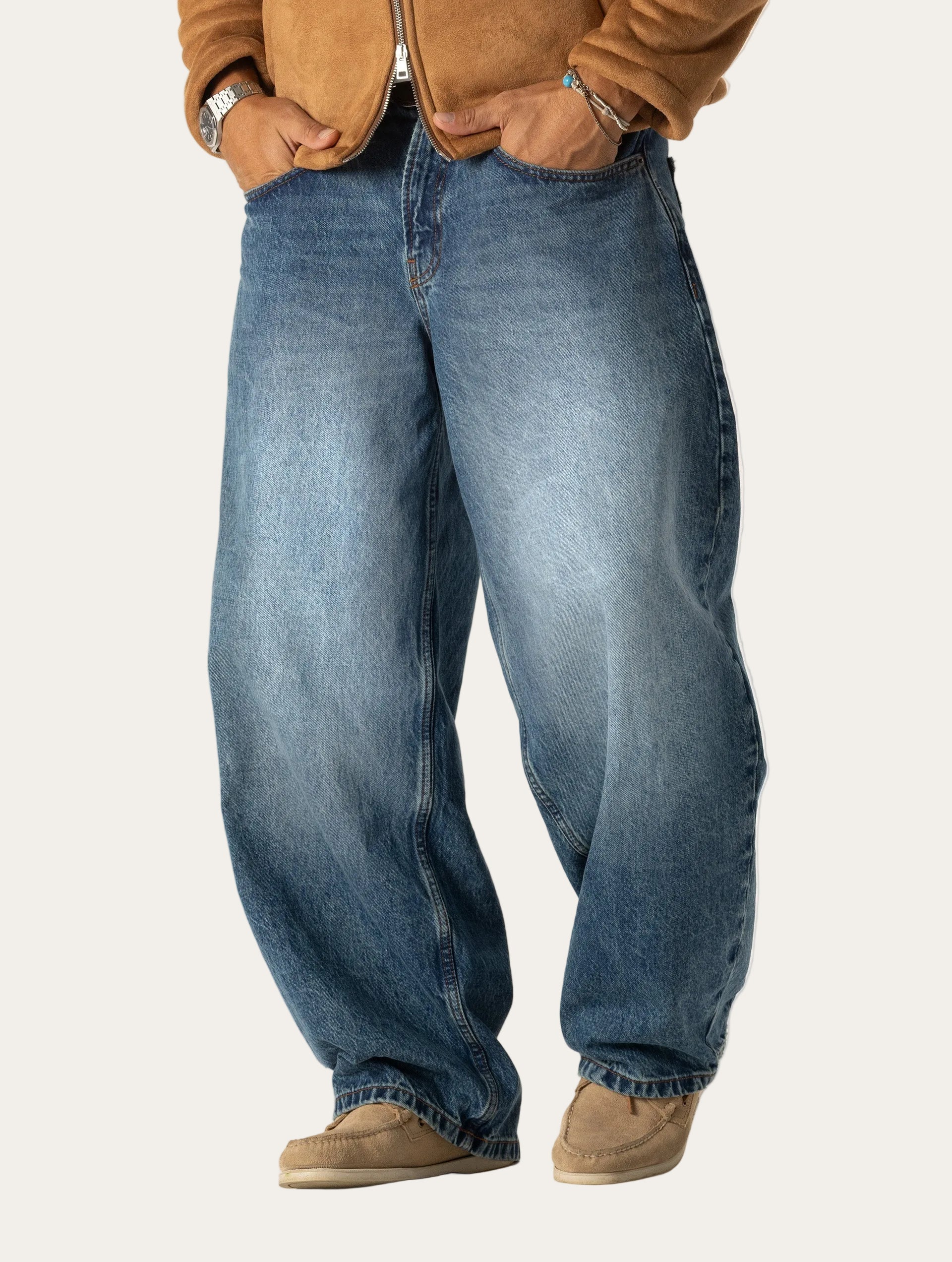Aveline™ | Baggy Jeans in Vintage Denim