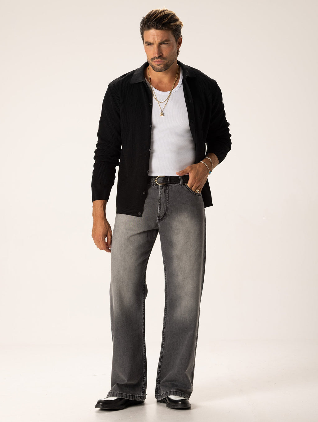 Virelli™ | Straight Jeans in Smoke Grey