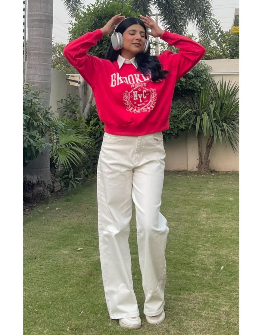 Pure Shape™ | High-Waist Wide-Leg Jeans in Weiss