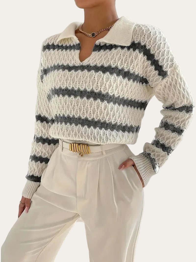 Matilda™ Klassischer gestreifter Pullover