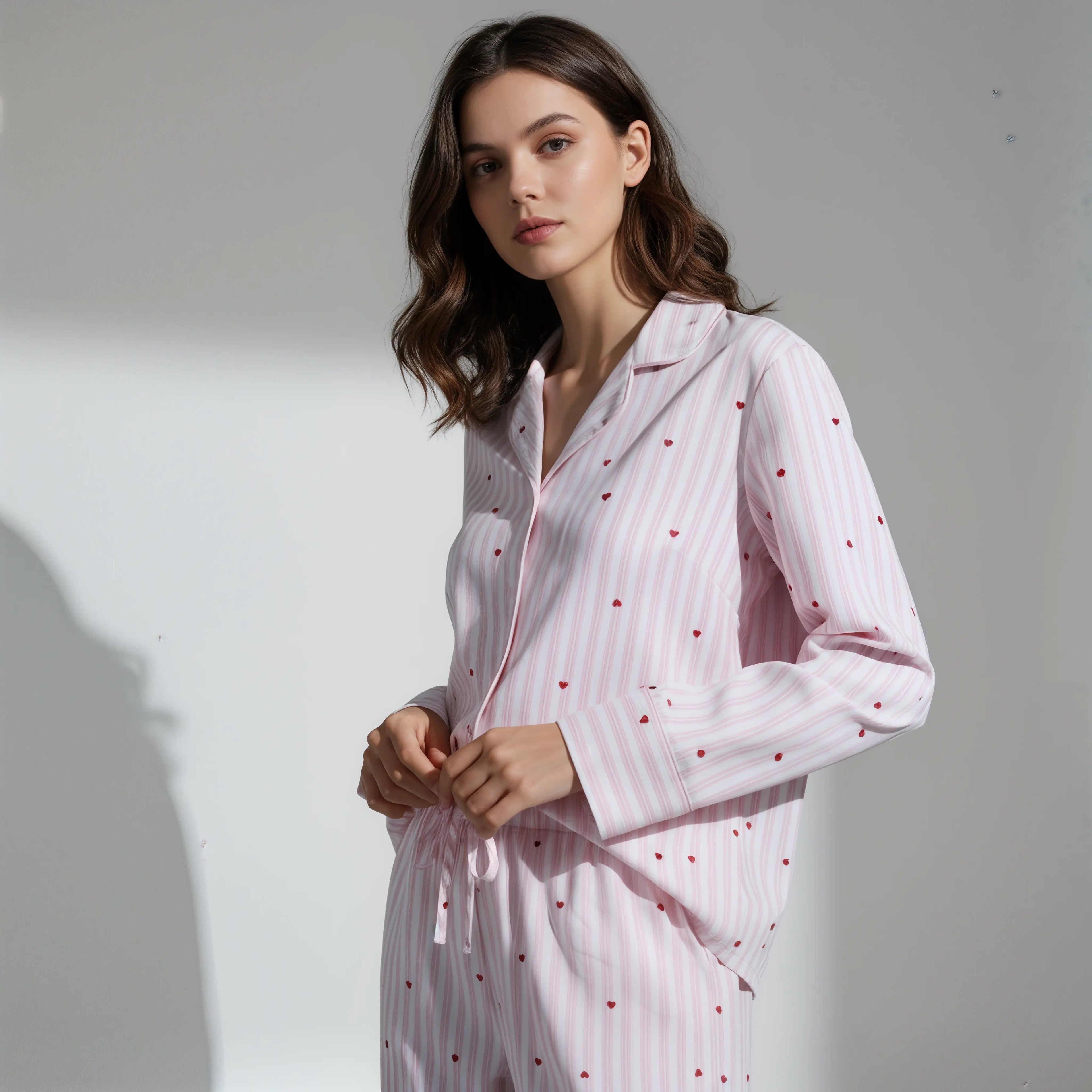 Pyjama-Set™ mit Herzen | Lang
